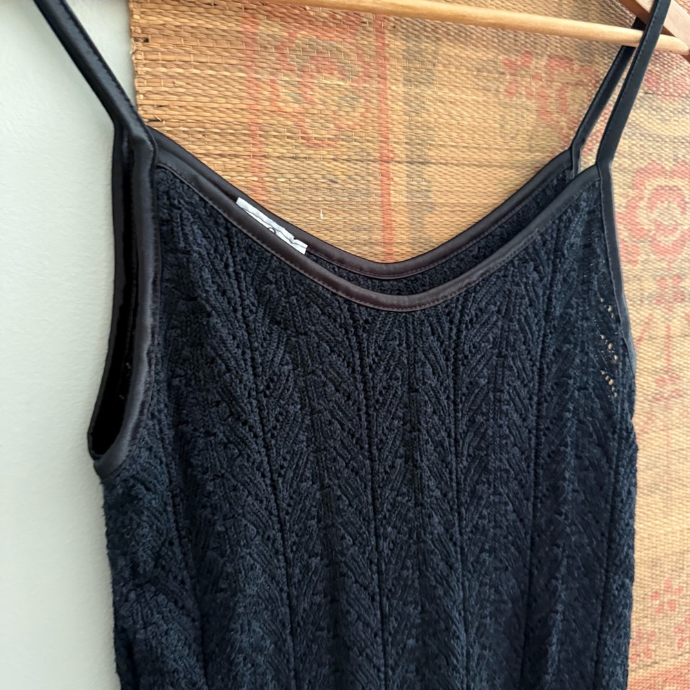 Vintage Black Knit Cami Top - Picture 3 of 5